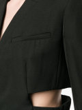 cutout single breasted blazer