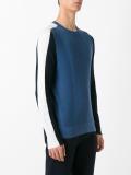 colour block ribbed jumper