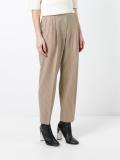 pleated tapered trousers
