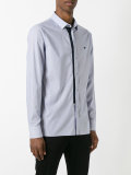 concealed fastening striped shirt