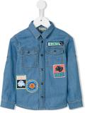 multi-patch denim shirt