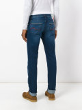 stonewashed slim-fit jeans