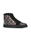 hi-top embellished sneakers
