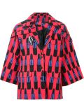 lipstick print oversized jacket