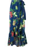 high-waisted midi skirt