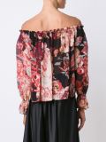 floral print off shoulder blouse