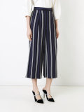 striped cropped trousers