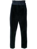 faux fur track pants
