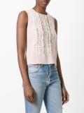 ruffled front tank top