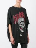 skull print distressed sweatshirt