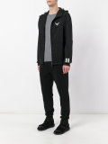 seam panel zipped hoodie 