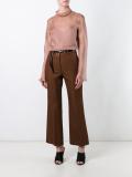 pleated flared trousers