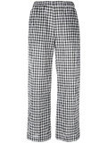 checked cropped trousers