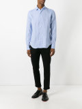 denim button-up shirt