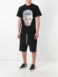 printed face T-shirt