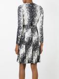 abstract print wrap dress