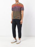 blurry pattern polo shirt