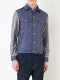 abstract print sleeves jacket