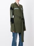 kimono striped belted cardigan