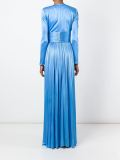 deep v-neck side slit gown