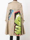 printed trench coat 