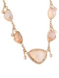 '6 Diamond and Moonstone'钻石项链
