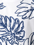 tropical leaf applique T-shirt