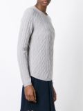 diagonal cable sweater