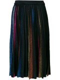 contrast pleated skirt