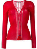 laced neck top