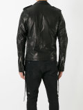 zipped biker jacket