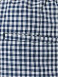 pintuck gingham trousers