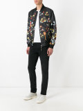 paint splatter print bomber jacket
