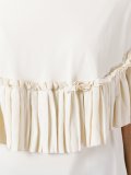 pleated trim blouse