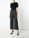 flared cropped jumpsuit