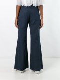 denim flared trousers