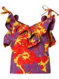 ruffled floral top