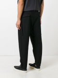 pleat detail loose-fit trousers