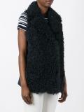 furry padded gilet