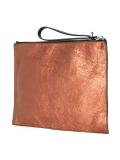embossed logo clutch