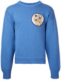 embroidered patch sweater