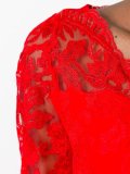 floral lace flared dress
