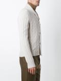 cable knit buttoned cardigan