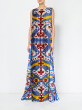 multi-pattern column gown