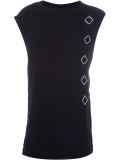 embellished textured sleeveless sweatshirt
