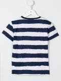 logo print striped T-shirt