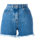 frayed denim shorts