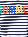 'Summer' print striped T-shirt