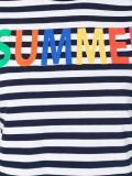 'Summer' print striped T-shirt