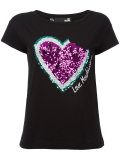 sequinned heart T-shirt